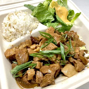 Slow braised shoyu pork.