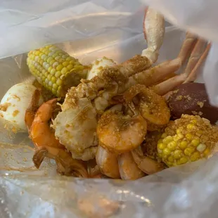 Mild combo A Garlic Butter very tasty mild was a bit spicy but very tasty and flavorful!!