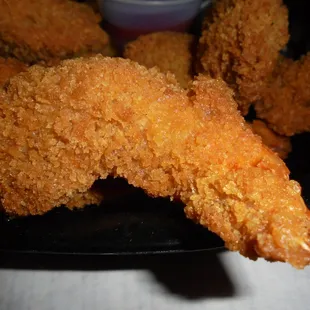 Fried shrimp, close-up.