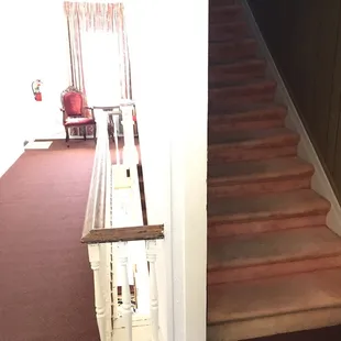 Private stairs leading to "pent house" on the 3rd floor