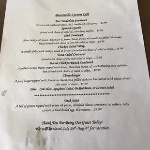 Today&apos;s menu