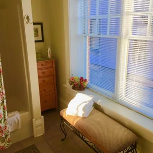 Window seat in Bluegrass Suite bath (2018).