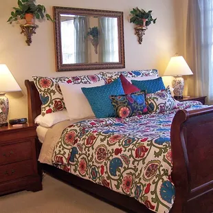 The Belle Brezing Room has a king bed and ensuite bath..