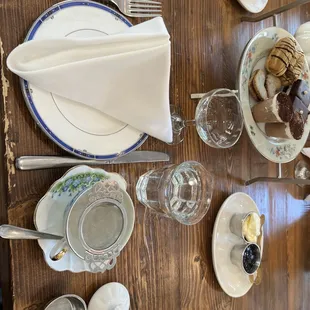 a table set for a meal