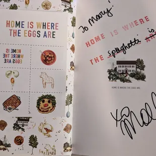 Molly Yeh signed my copy of her cookbook. I also get temporary tattoos.