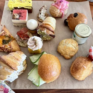 Savory sandwiches, delicate pastries and so many desserts