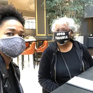 Enjoying an extended Mother's Day celebration with my mom at the Lytle.