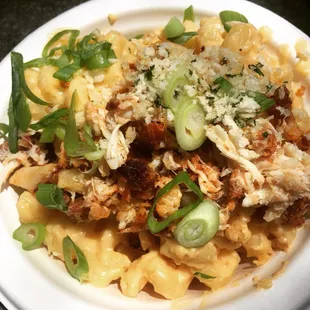 Lump Crab, Chorizo, and green onion.