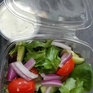 House salad with ranch