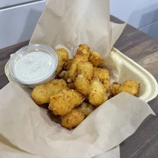 a basket of fried tater tots