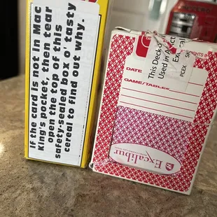 I pulled a card and wrote my name on it. It ended up in the sealed box of cereal?? How did he do that?