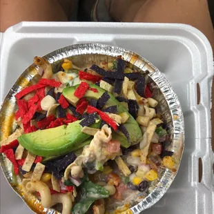 Southwest Mac, modified with extra veg and no meat