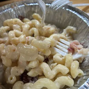 Lobster Mac with pork belly