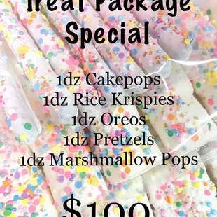 Check out our buffet of treats package