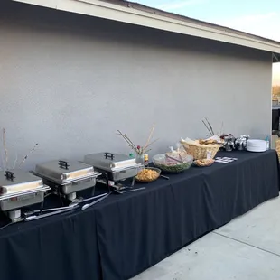 Almost time to eat! The food catered by MacDonnell Deli &amp; Grill was delicious!