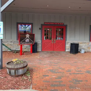 the entrance to the machine shed