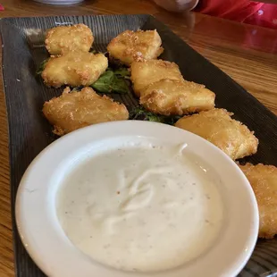 a plate of deep fried food