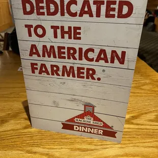 dedicated to the american farmer