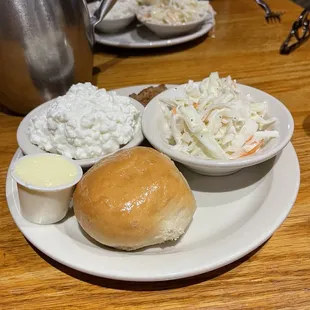 Look at all the sides that come with your food!!