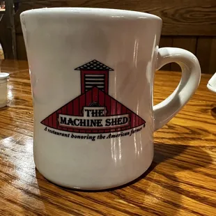 a coffee mug on a table