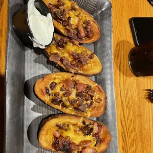 Brisket potato skins