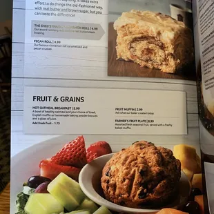 Menu second page.