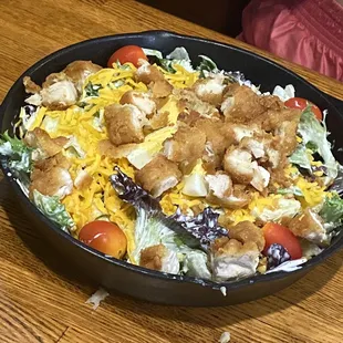Fried chicken salad.