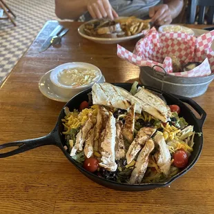 Southwest chicken salad and Classic Reuben Lunch