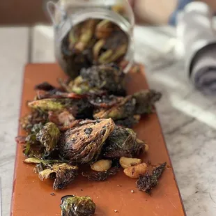 Charred Brussels sprouts