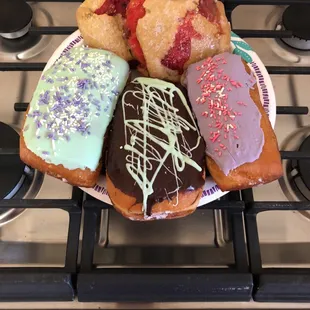 Easter weekend spring color donuts and my favorite Russian tea biscuits!