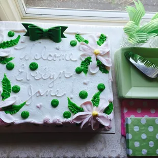 Custom baby shower cake.
