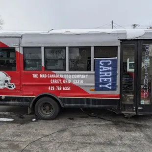 a food truck parked in a parking lot