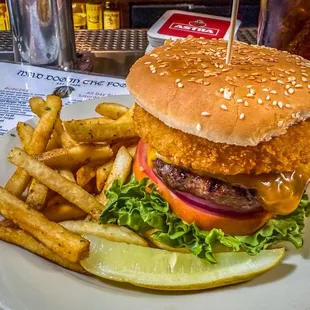 The Gourmet Burger with Fries