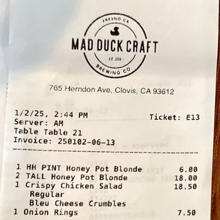 Mad Ducks New Service Fee
