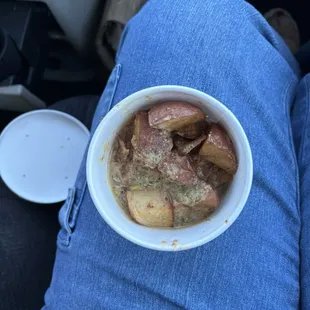 German potato salad $ 7. Happy hour.