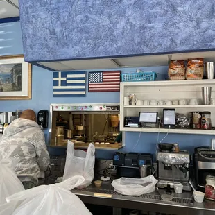 a man preparing food