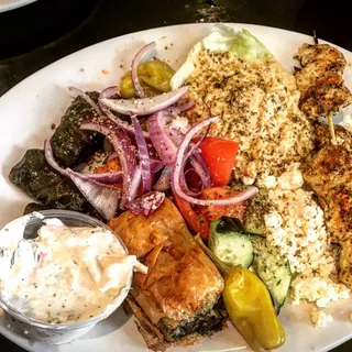 Tour of Greece Sampler - With Chicken Skewer