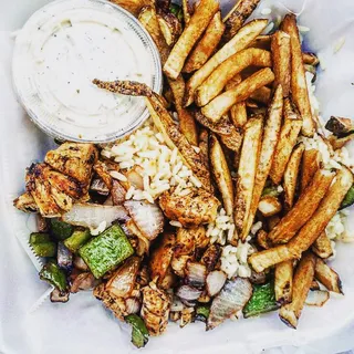 Chicken Souvlaki Dinner