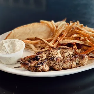 Chicken Skewers Dinner