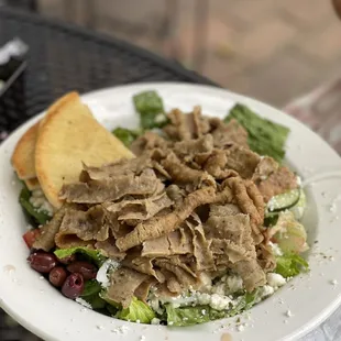 a plate of food on a table
