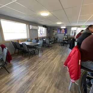 people sitting at tables