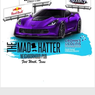 a purple sports car