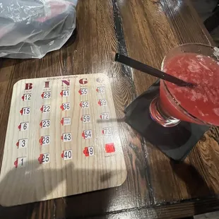 Strawberry Lemon Drop $8 and Bingo night
