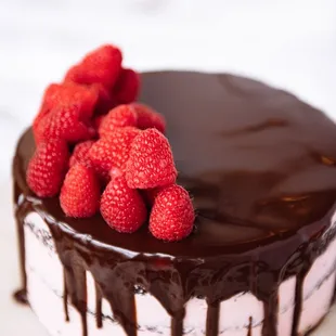 Raspberry chocolate cake