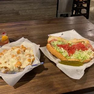 Cheese tots, Italian Hoagie