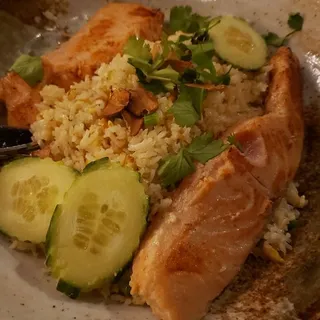 Salmon Miso Garlic Fried Rice