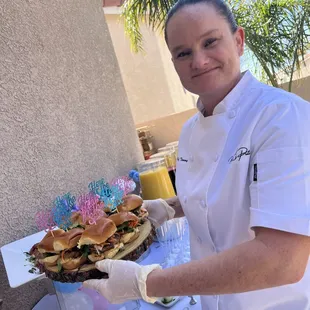 Banh Mi Sliders for gender reveal party