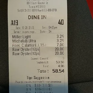 The price for food that wasn&apos;t good at all.