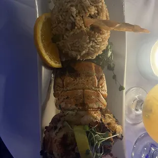 Wonton Lobster, this meal is not for the weak at heart or stomach.  Great portions of food.  Get your weight up.