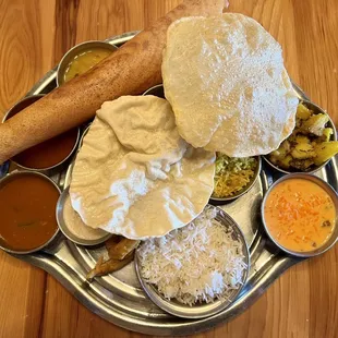 Another view of the table side lunch buffet